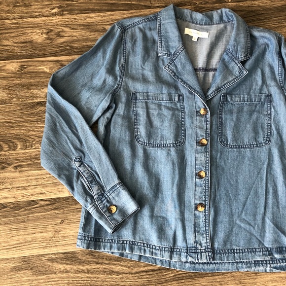 SOLD * DYNAMITE Chambray Top/Jacket - Picture 3 of 8